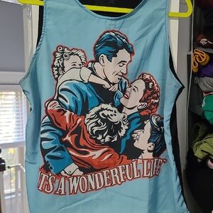 Blue Christmas Tank Top From Mobie 'Its A Wonderful Life' Size Xxl